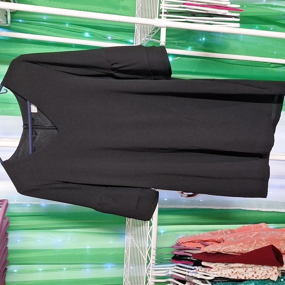 Belongsci BLACK KNEE LENGTH DRESS SMALL